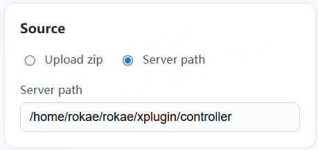 Controller plugin on-server path