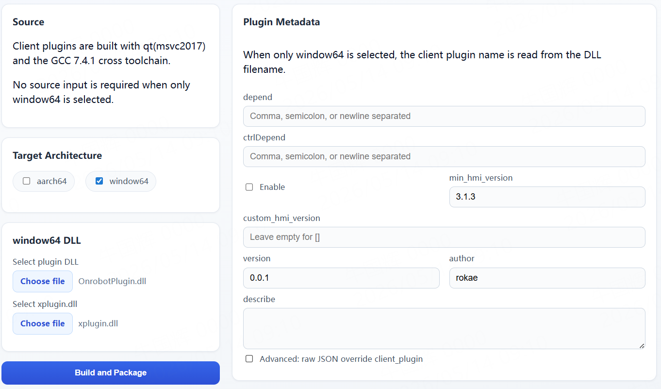 Client plugin window64 DLL input