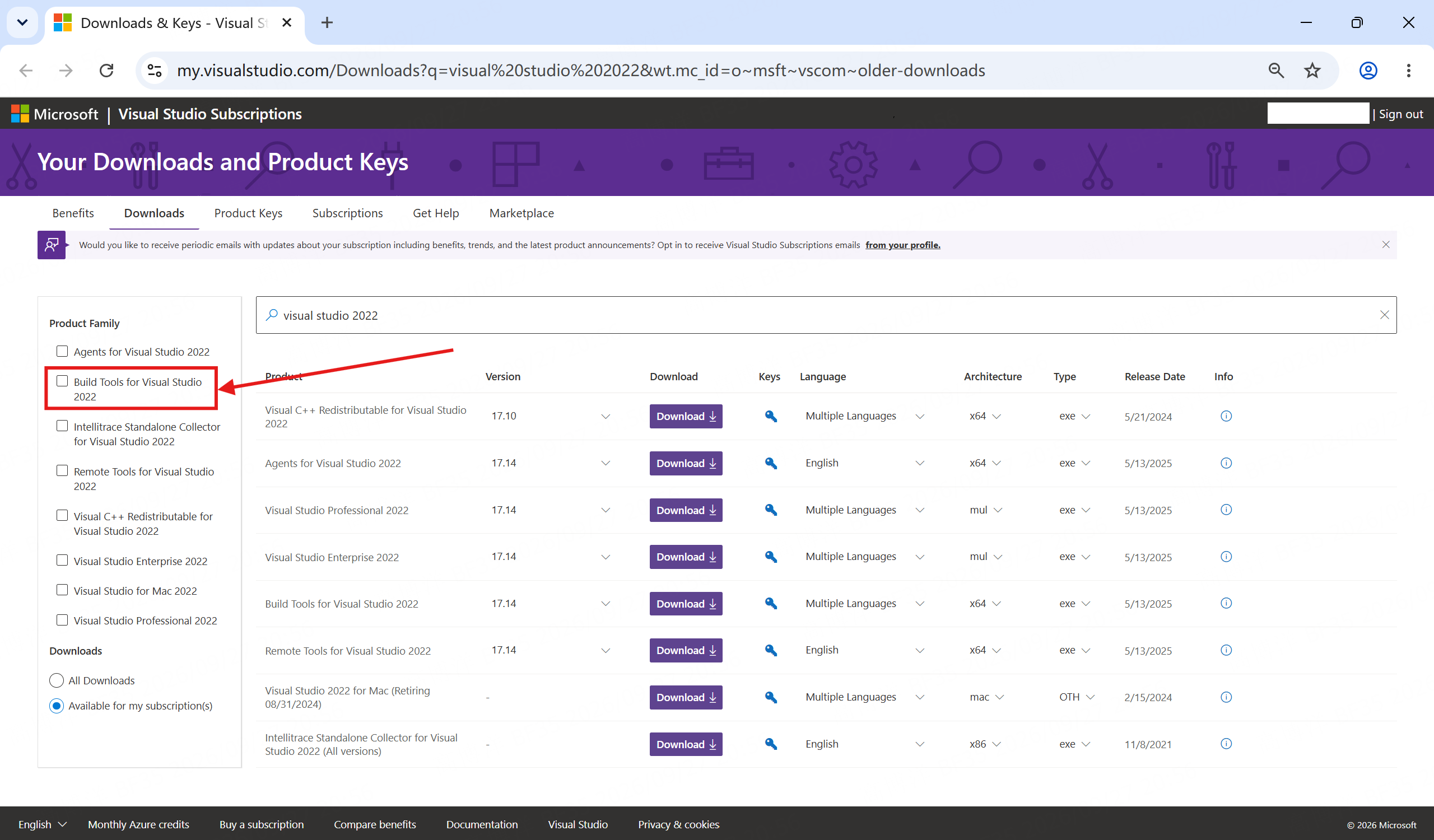 msvc_4_勾选BuildTools