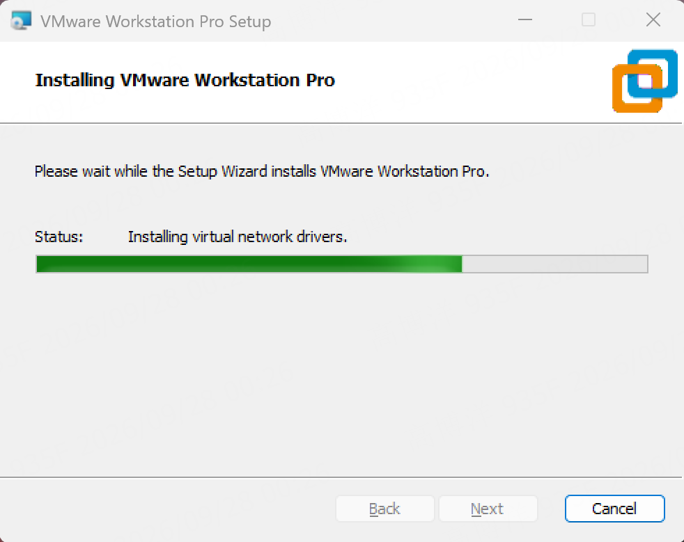 vmware_11_等待安装